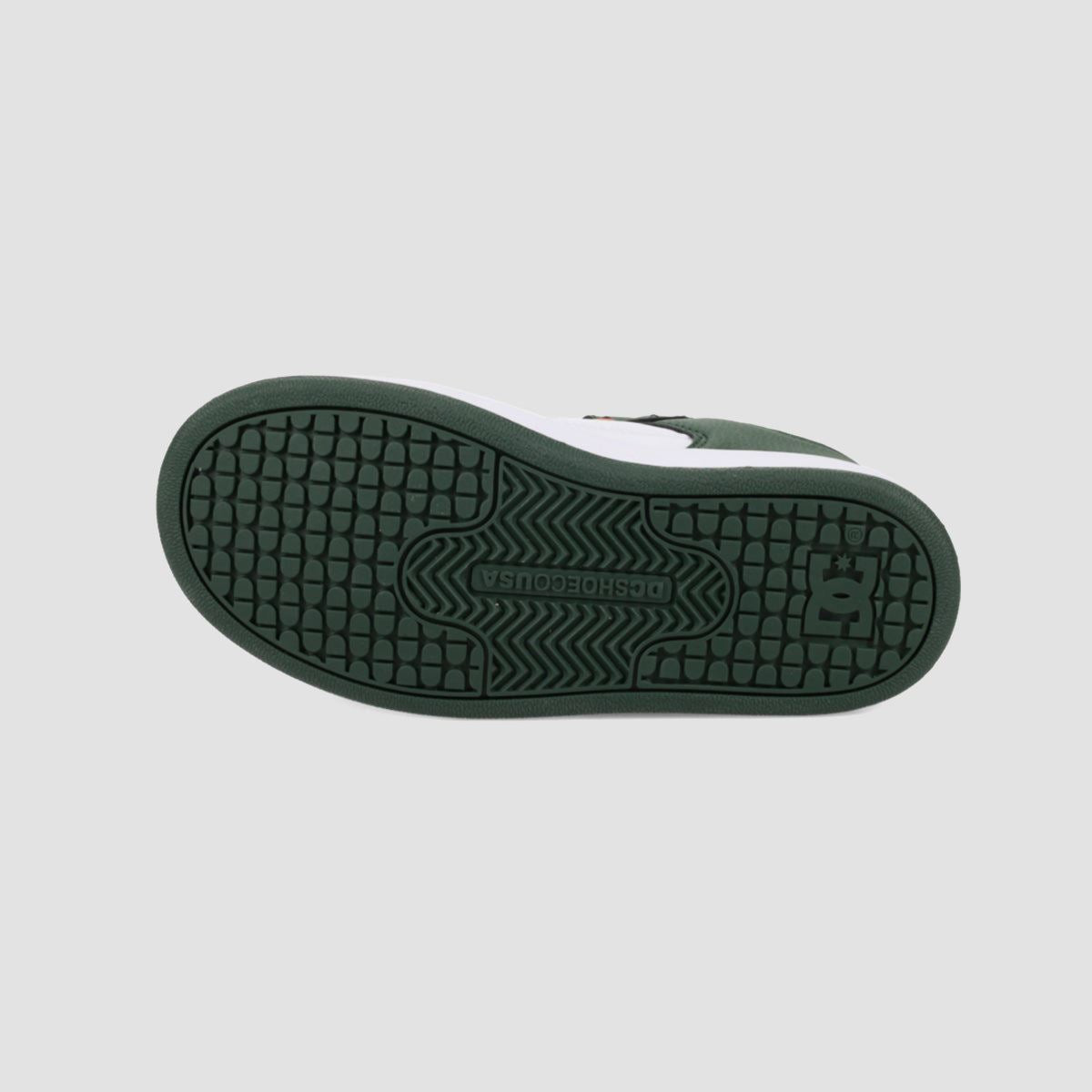 DC Manteca 4 V SN Shoes - White/Dark Green/Orange - Kids