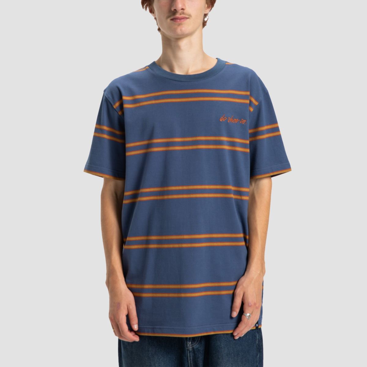 DC Maximize Stripe T-Shirt Dark Denim