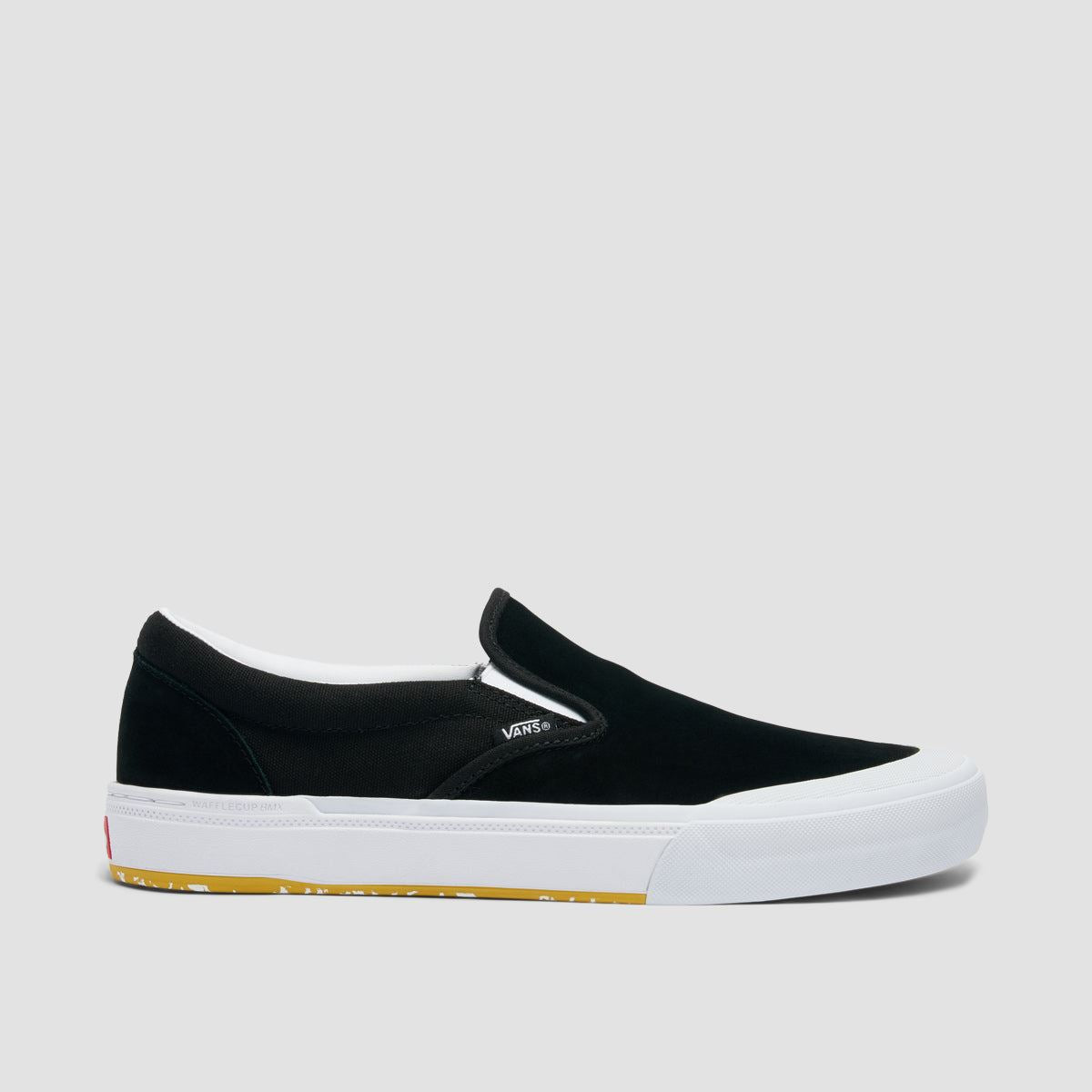 Vans BMX Slip On Shoes Marble Black White Yellow 6uk Marble Black White Yellow