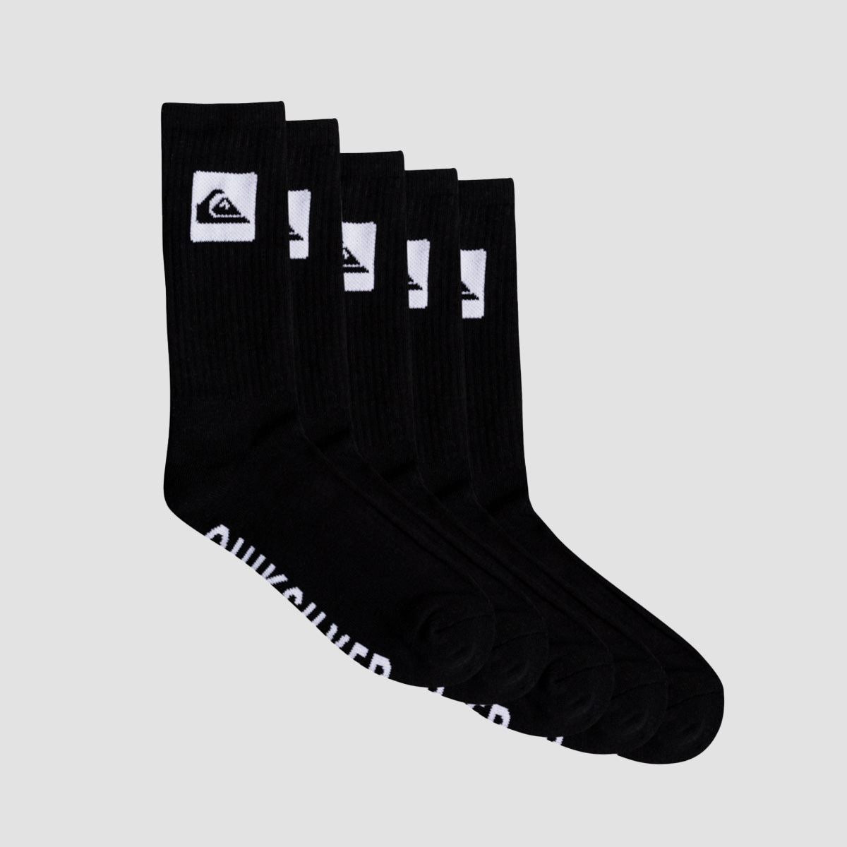Quiksilver Crew Socks 5 Pack Black