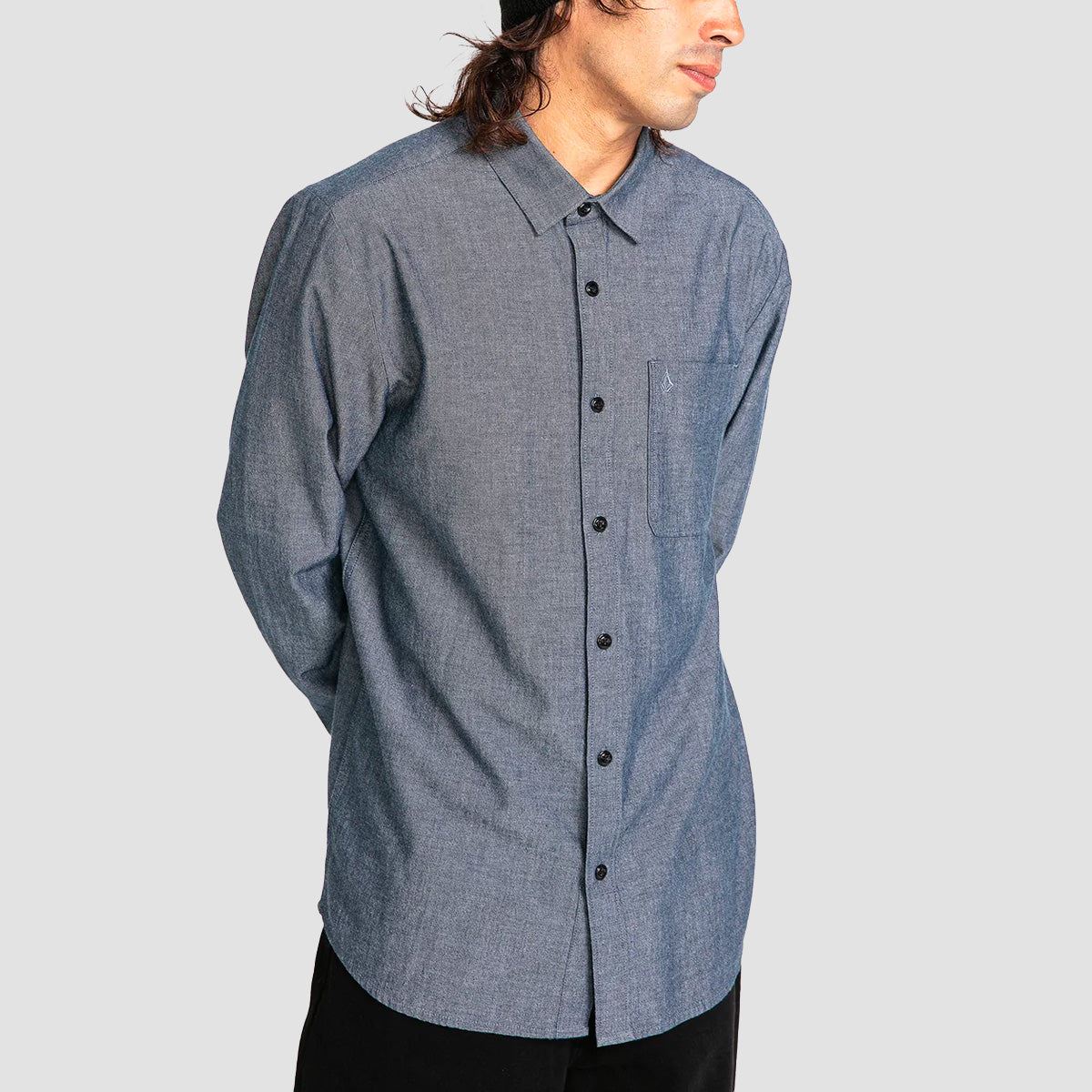 Volcom Date Knight Longsleeve Shirt Navy
