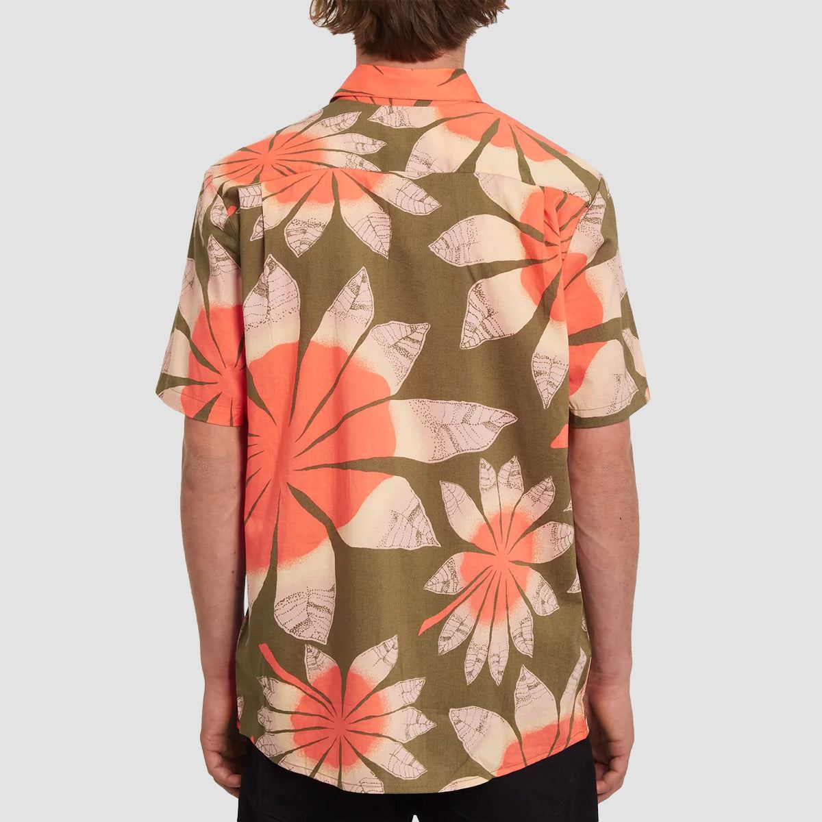 Volcom Bloomin Short Sleeve Shirt Martini Olive