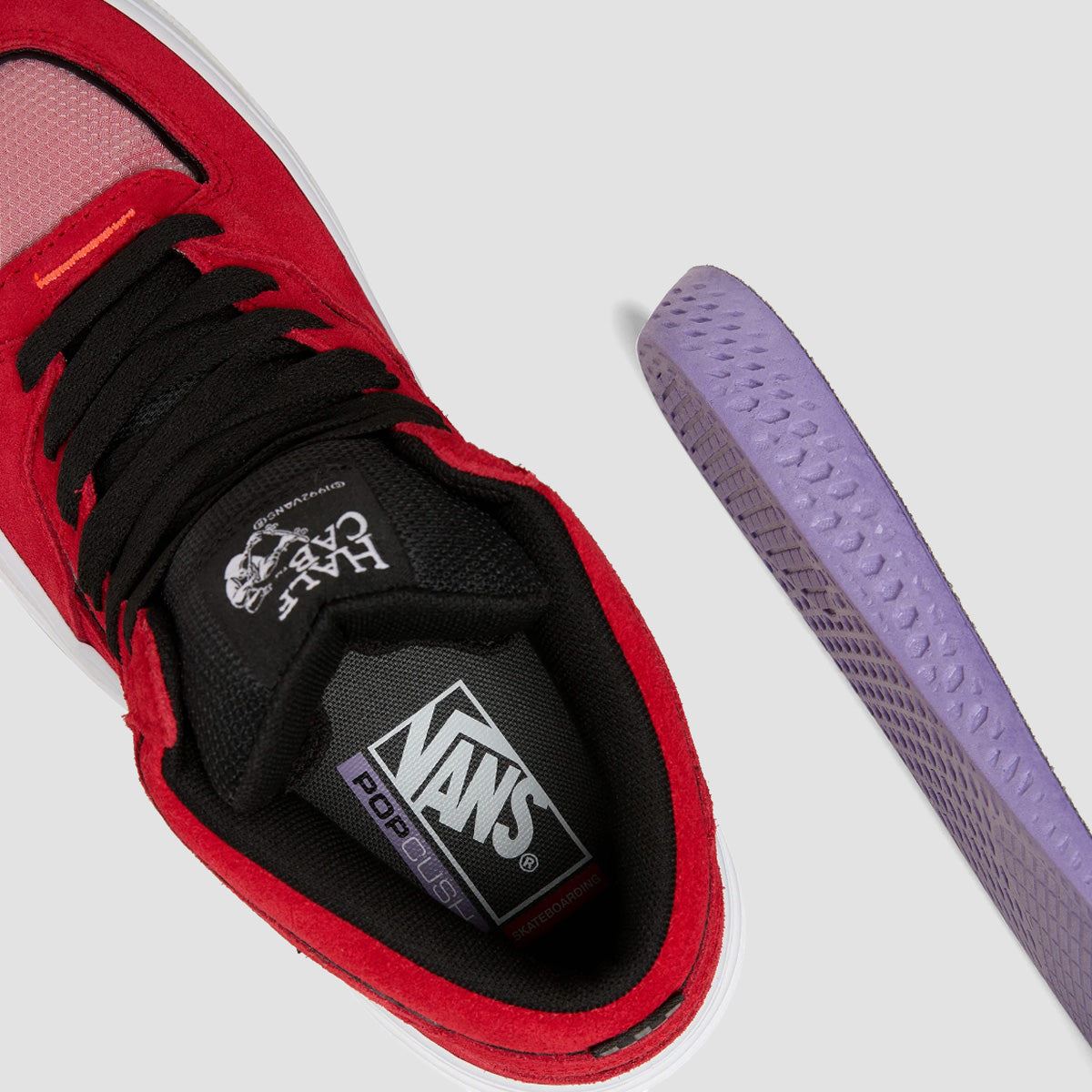 Vans Skate Half Cab WaffleCup Mid Top Shoes - Red/Black/Grey