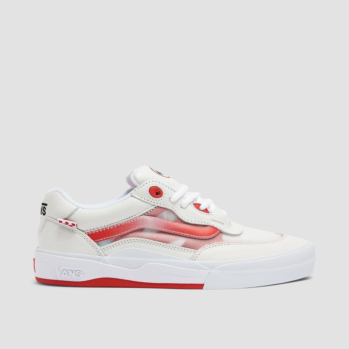 Vans Wayvee Shoes - Leather True White/Red