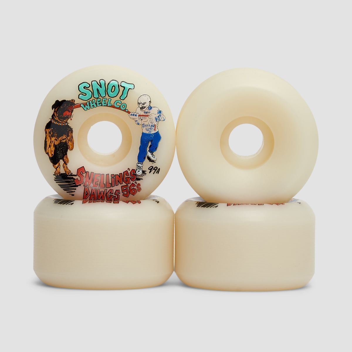 Snot Snellings Big Dawg Conical 99A Skateboard Wheels Raw 56mm