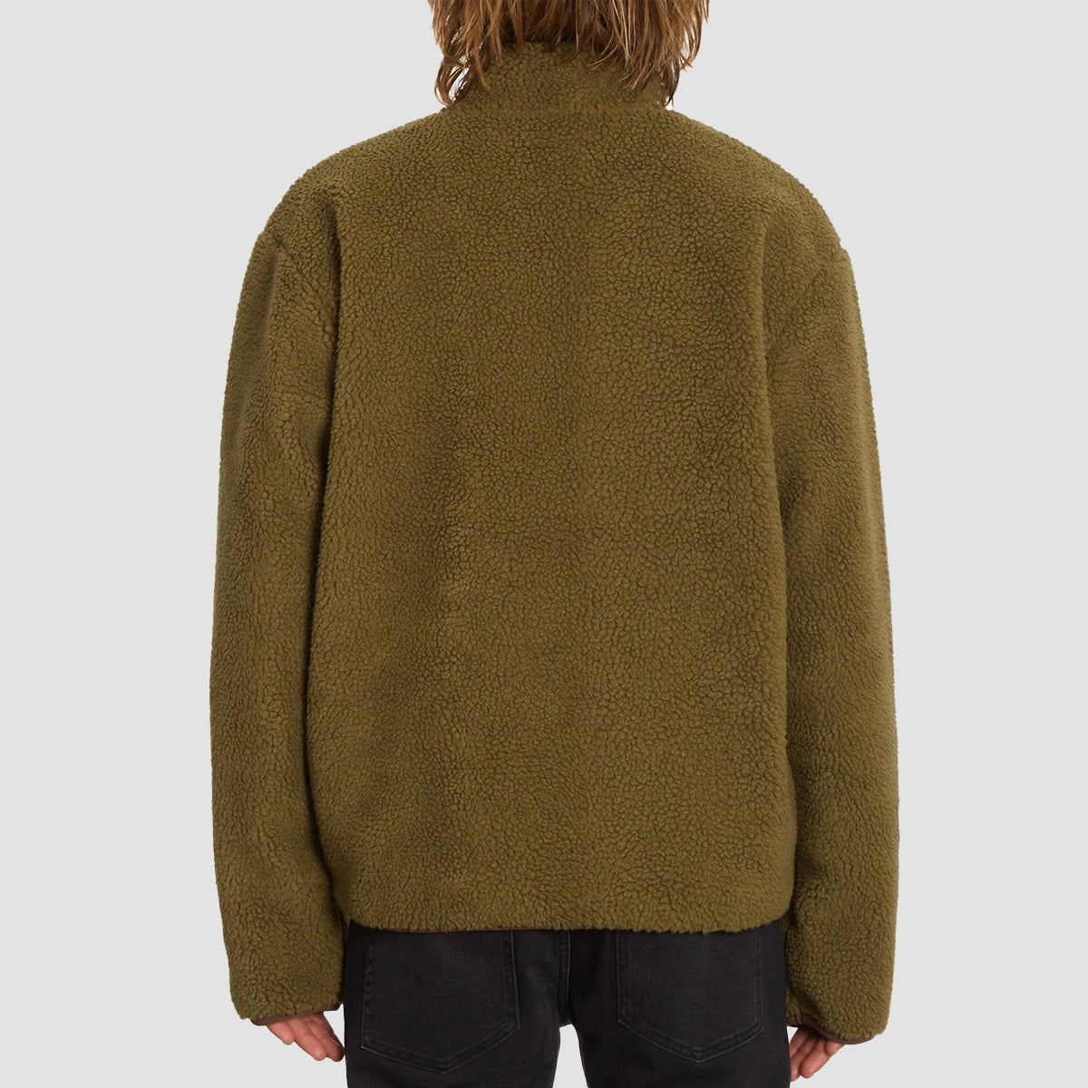 Volcom Muzzer Fuzzar Zip Sweatshirt Service Green