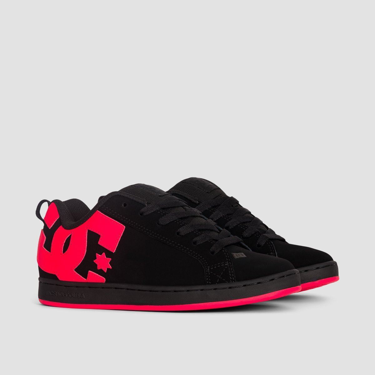 DC Court Graffik Shoes - Black/Hot Pink - Womens