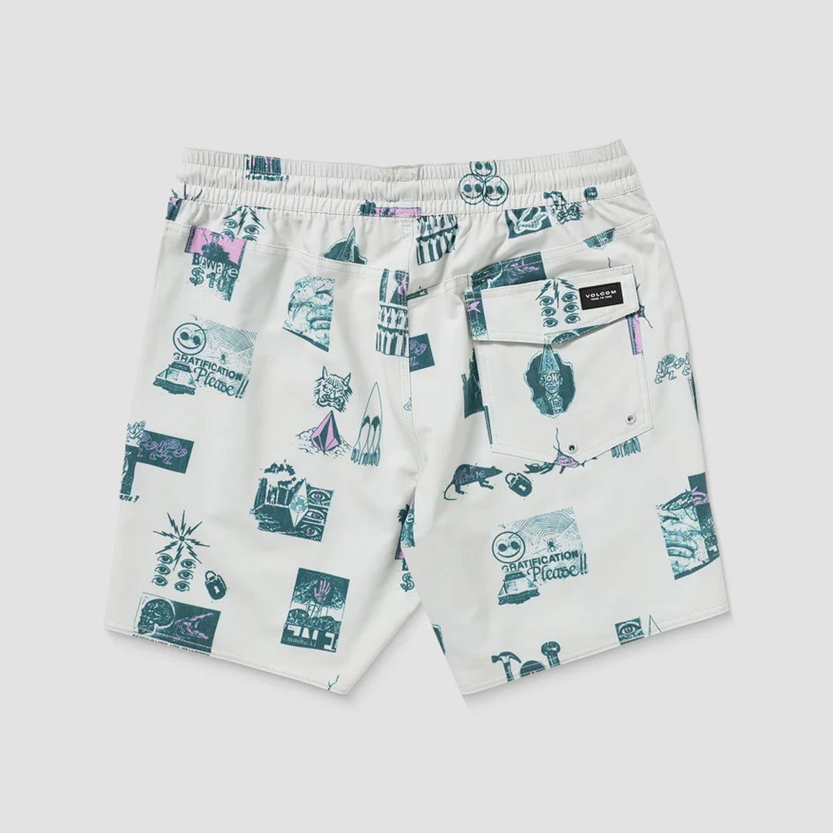Volcom Psyche Cotton Trunk 17" Boardshorts Stone
