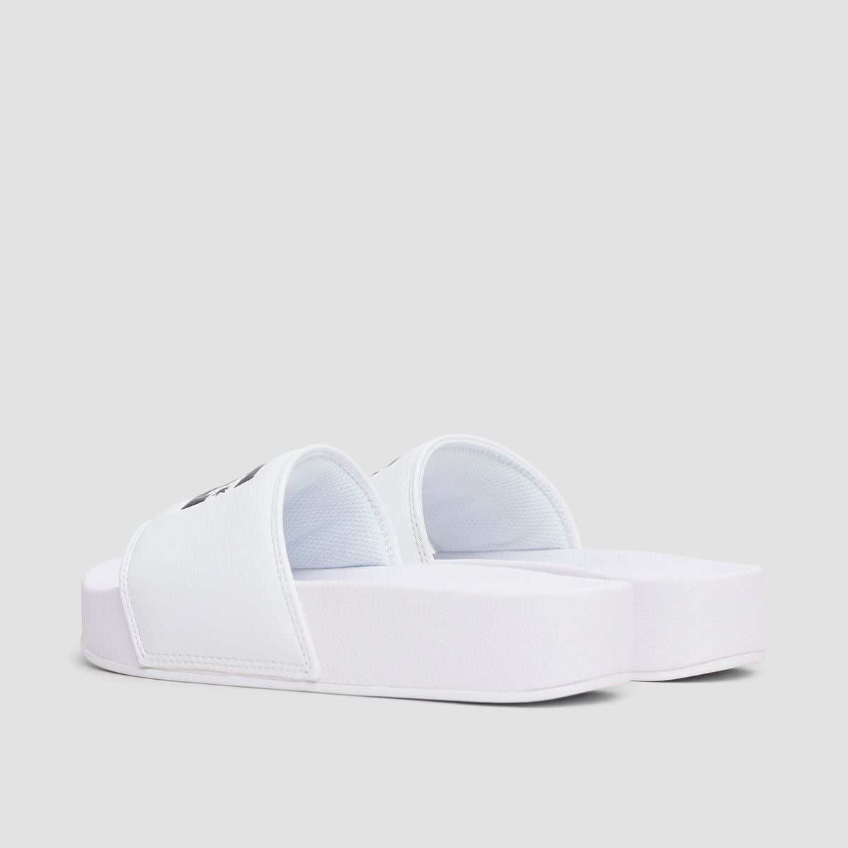 DC Slide Platform Sandals White/White/Black - Womens