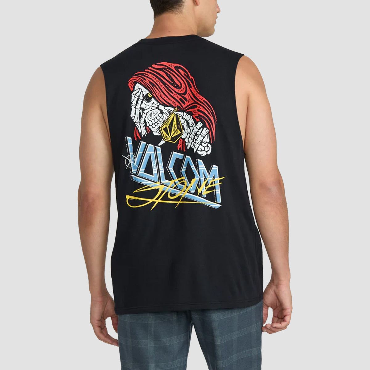 Volcom Dropped This Sleeveless T-Shirt Vest Antique Black