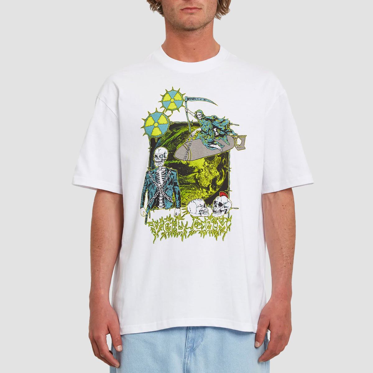 Volcom Richard French 2 FA Loose Fit T-Shirt White