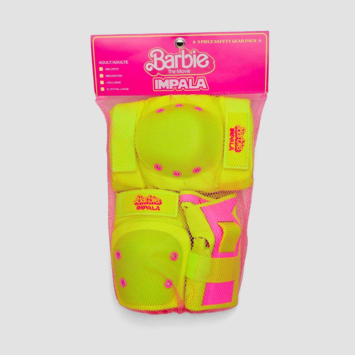 Impala Protective Pad Set Barbie Bright Yellow - Kids