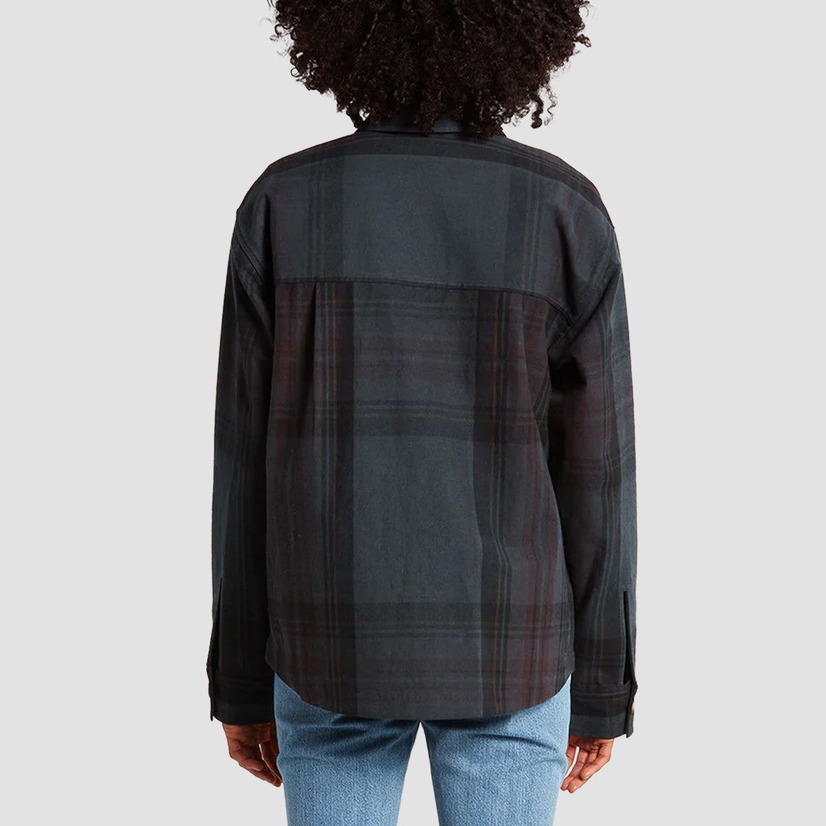 Volcom Sound Trip Overshirt Jacket Black Plum - Womens