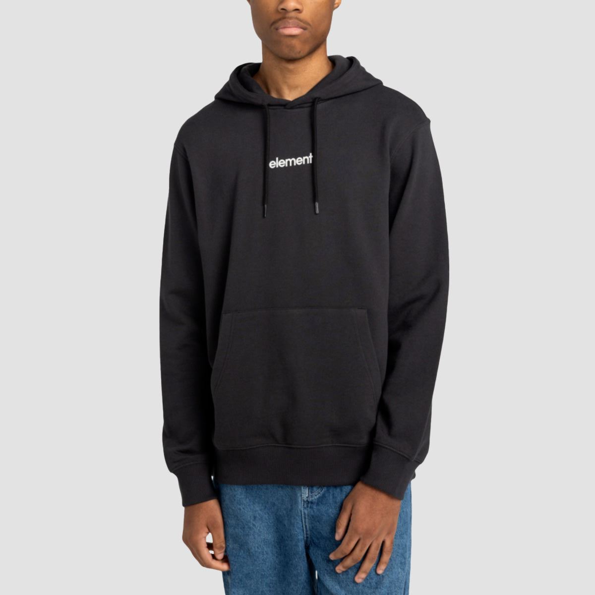 Element Simple Logo Pullover Hoodie Off Black