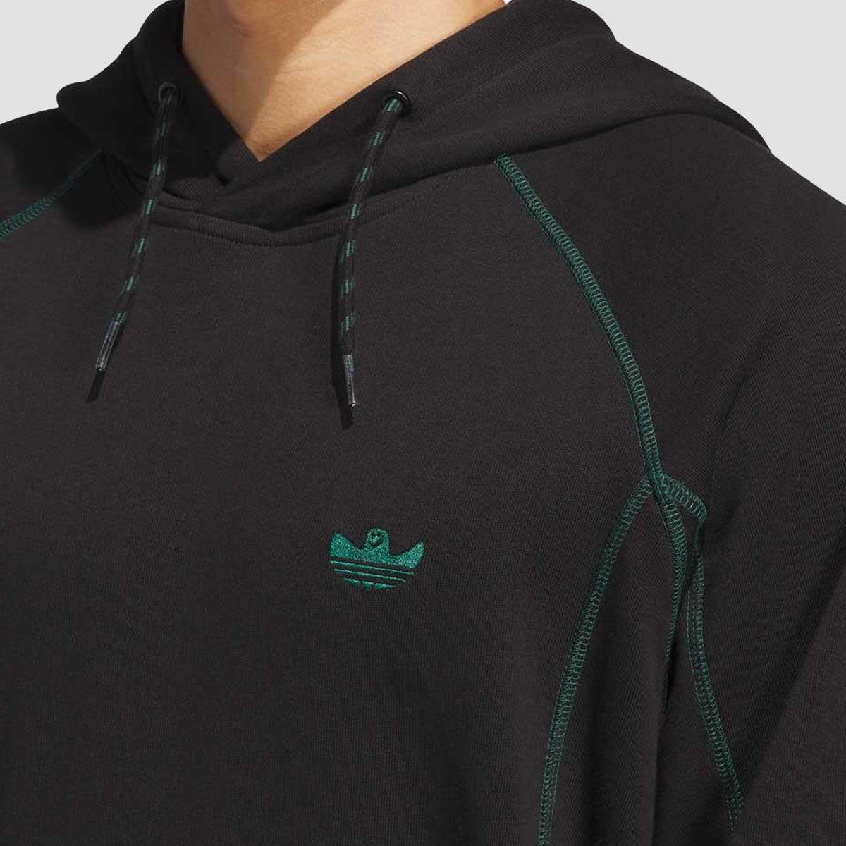 adidas Shmoofoil Featherweight Pullover Hoodie (Gender Neutral) Black/Dark Green