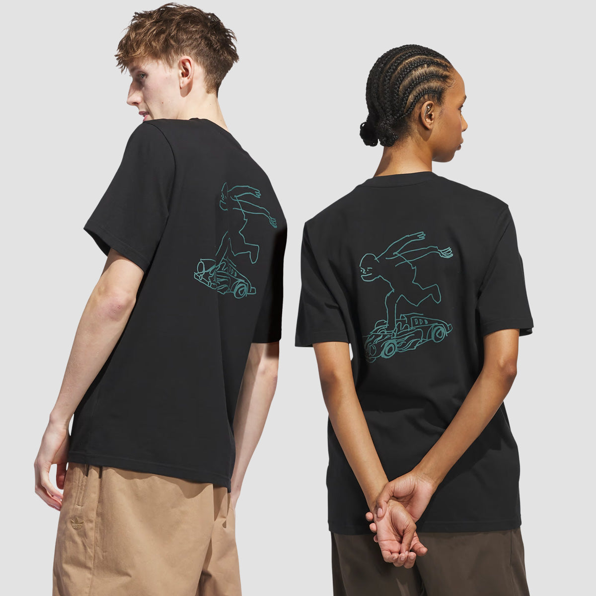 adidas Shmoofoil Gonz Speedy T-Shirt (Gender Neutral) Black/Preloved Teal