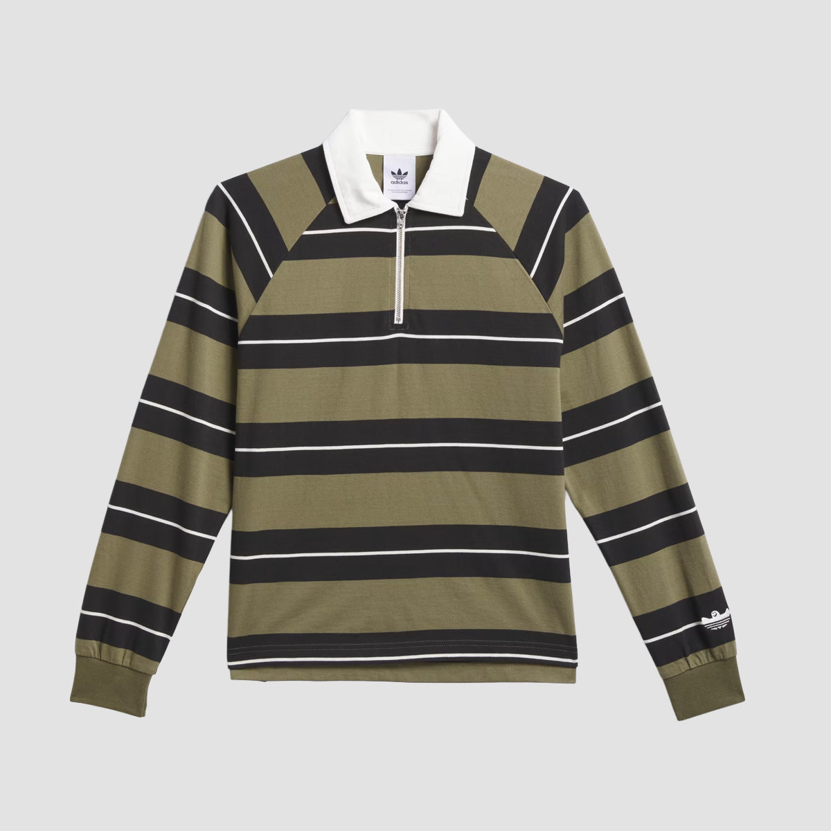 adidas Shmoofoil Longsleeve Rugby Shirt (Gender Neutral) Olive Strata/Black/Core White