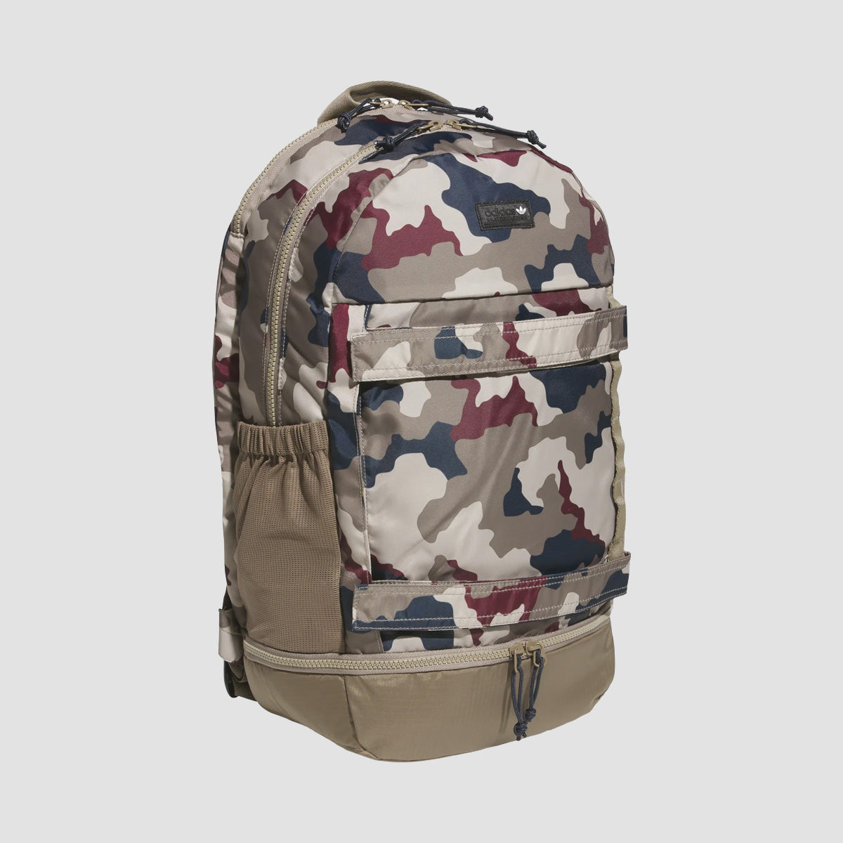 adidas Skateboarding FS+ Camo Backpack Khaki Three/Khaki Six/Aurora Ink/Shadow Red