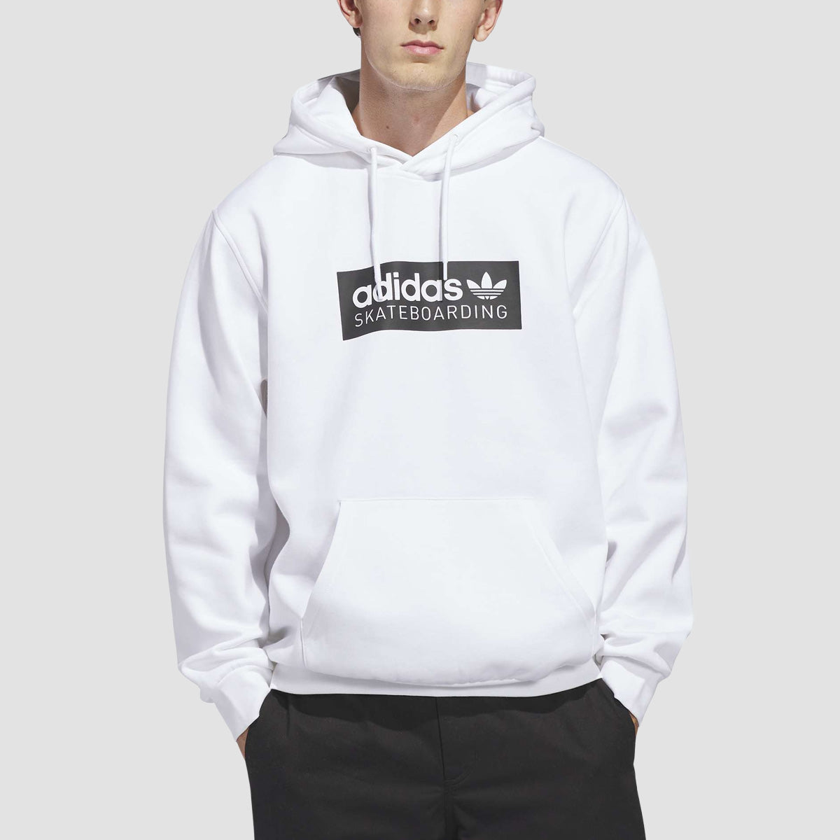 adidas Skateboarding Logo Pullover Hoodie White
