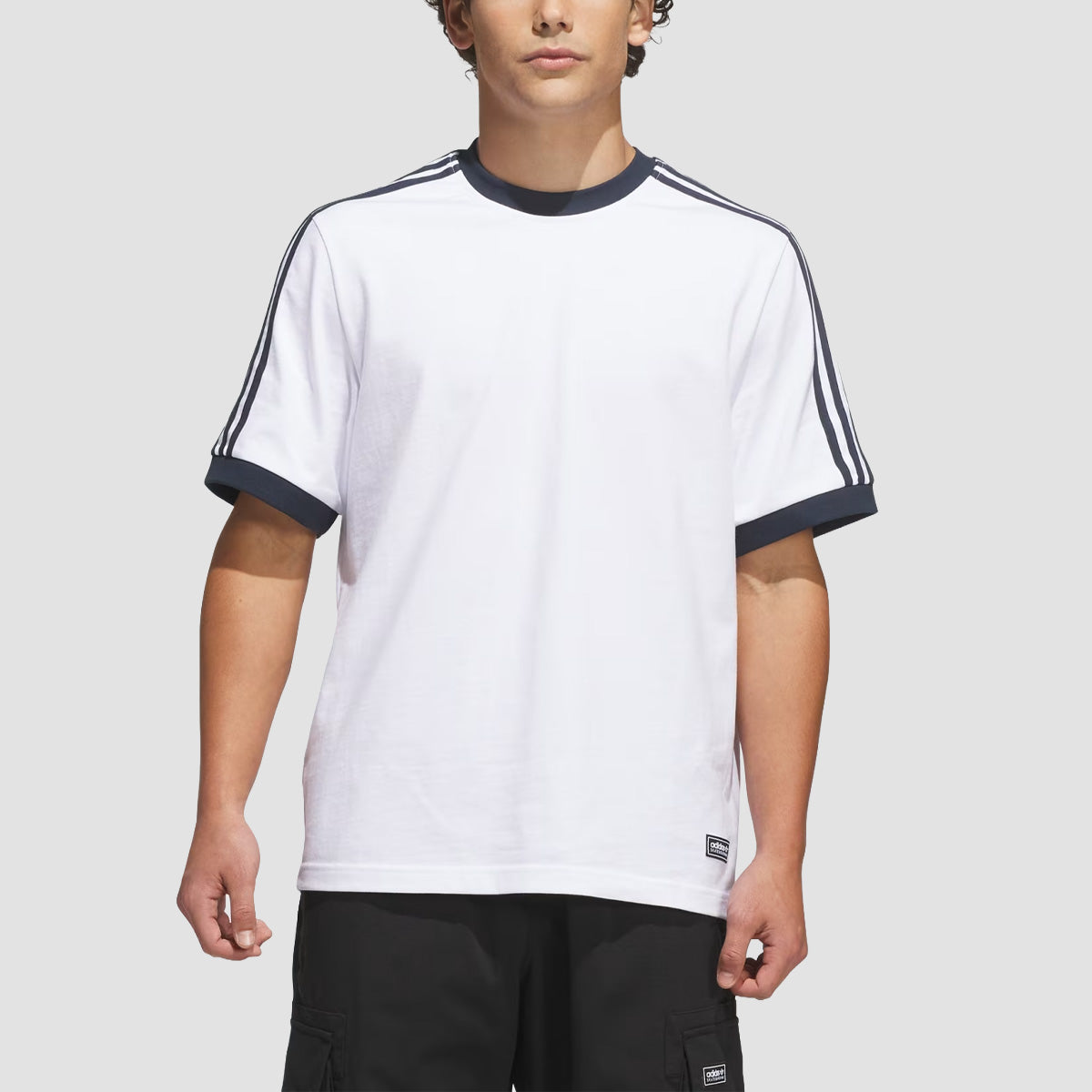 adidas Skateboarding Ringer T-Shirt White/Aurora Ink