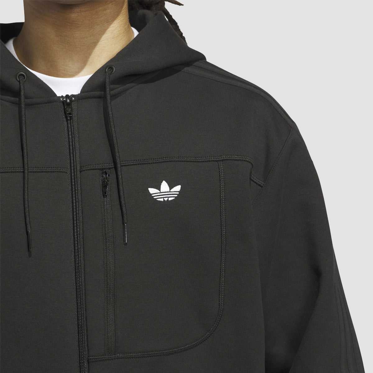 adidas Skateboarding Technical Fleece Jacket (Gender Neutral) Black/White