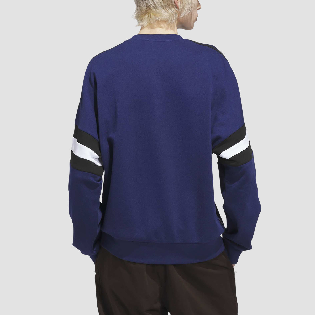 adidas Skateboarding Vintage Inspired Crewneck Sweatshirt Dark Blue/Black/White