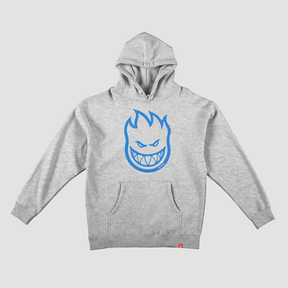 Spitfire Bighead Pullover Hoodie Grey Heather/Light Blue