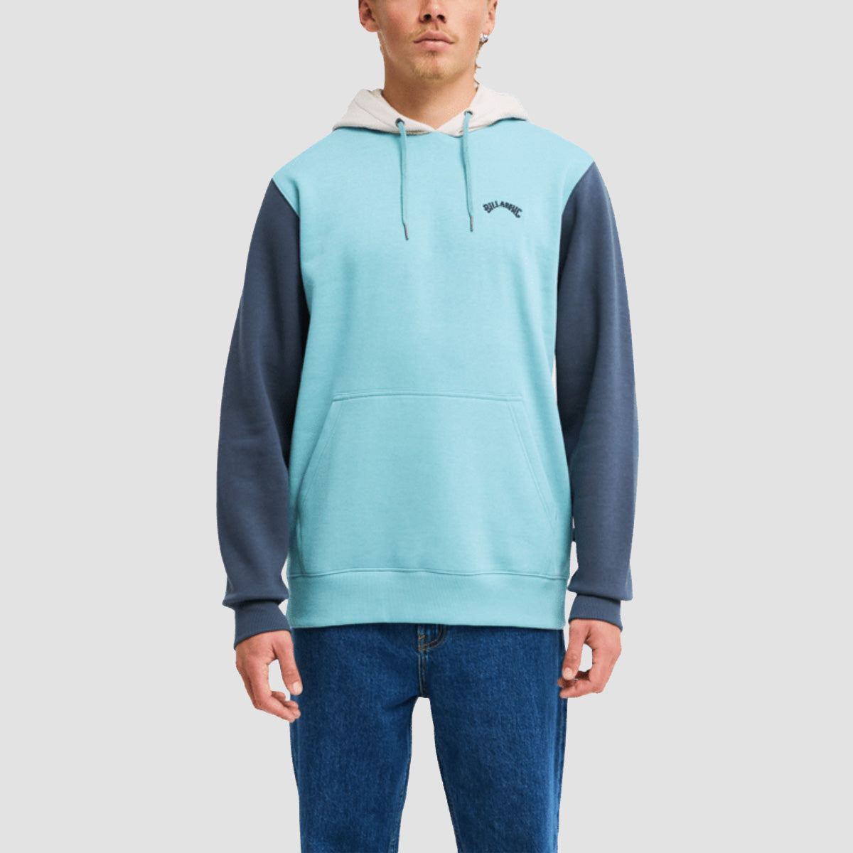 Billabong Arch Block Pullover Hoodie Blue Haze