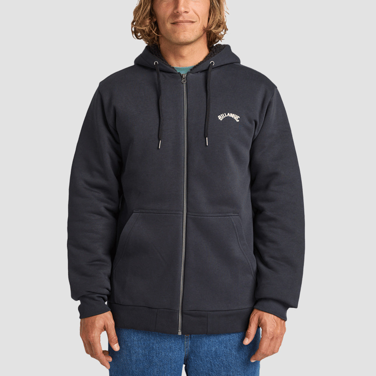 Billabong Arch Sherpa Zip Hoodie Black