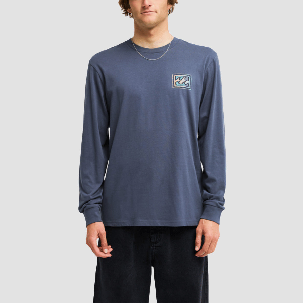 Billabong Crayon Wave Longsleeve T-Shirt Ombre Blue