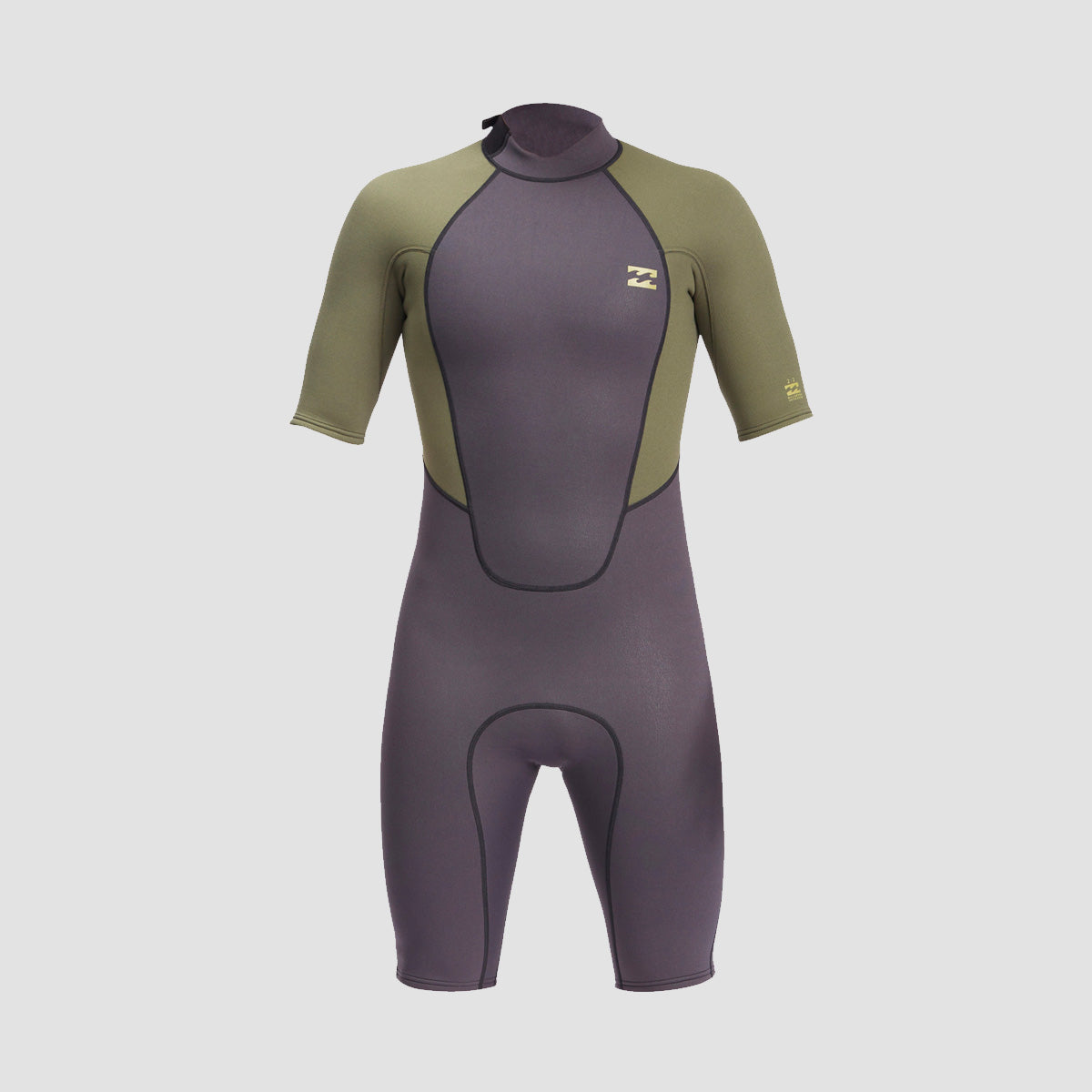 Billabong Intruder 2/2mm Back Zip Shorty Wetsuit Antique Black