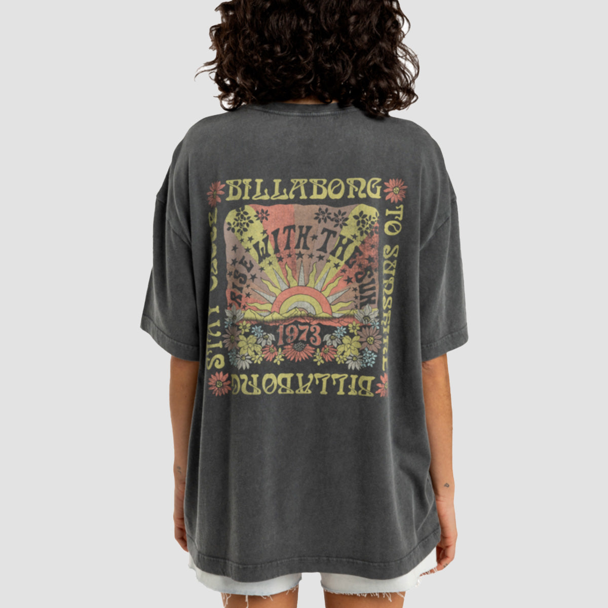 Billabong Out Until Dawn T-Shirt Off Black - Womens