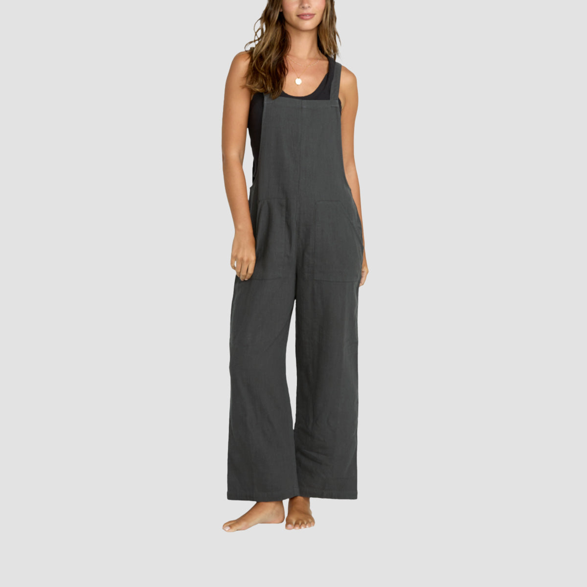Billabong Pacific Time Jumpsuit Black Sands - Womens