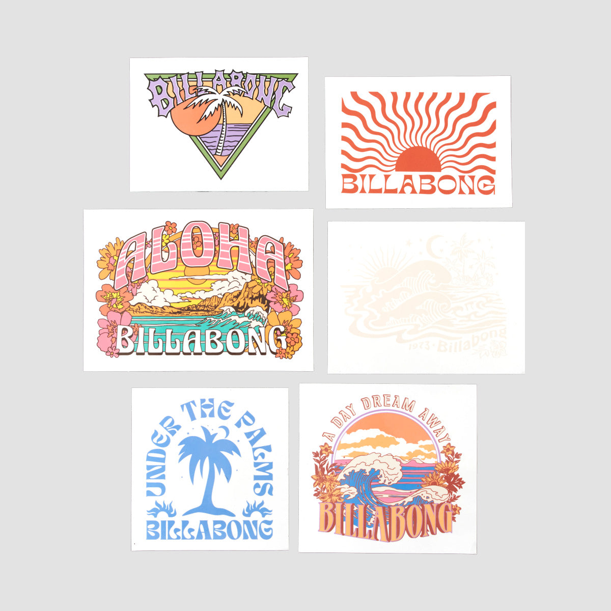 Billabong Sand And Sun Sticker Pack Assorted