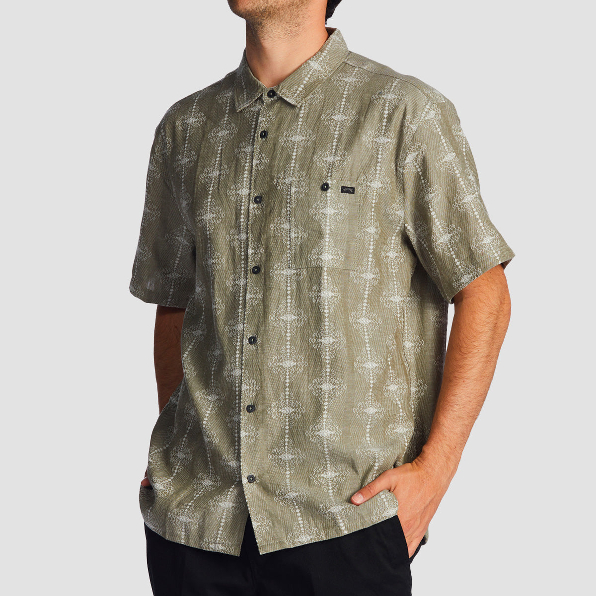 Billabong Sundays Jacquard Short Sleeve Shirt Light Sage