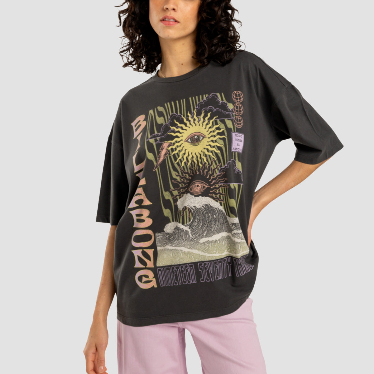 Billabong Swell Trip T-Shirt Off Black - Womens