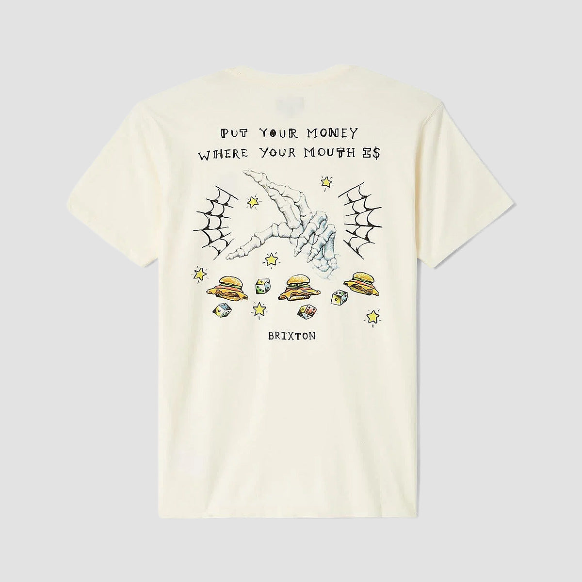 Brixton Burger She Wrote T-Shirt Natural