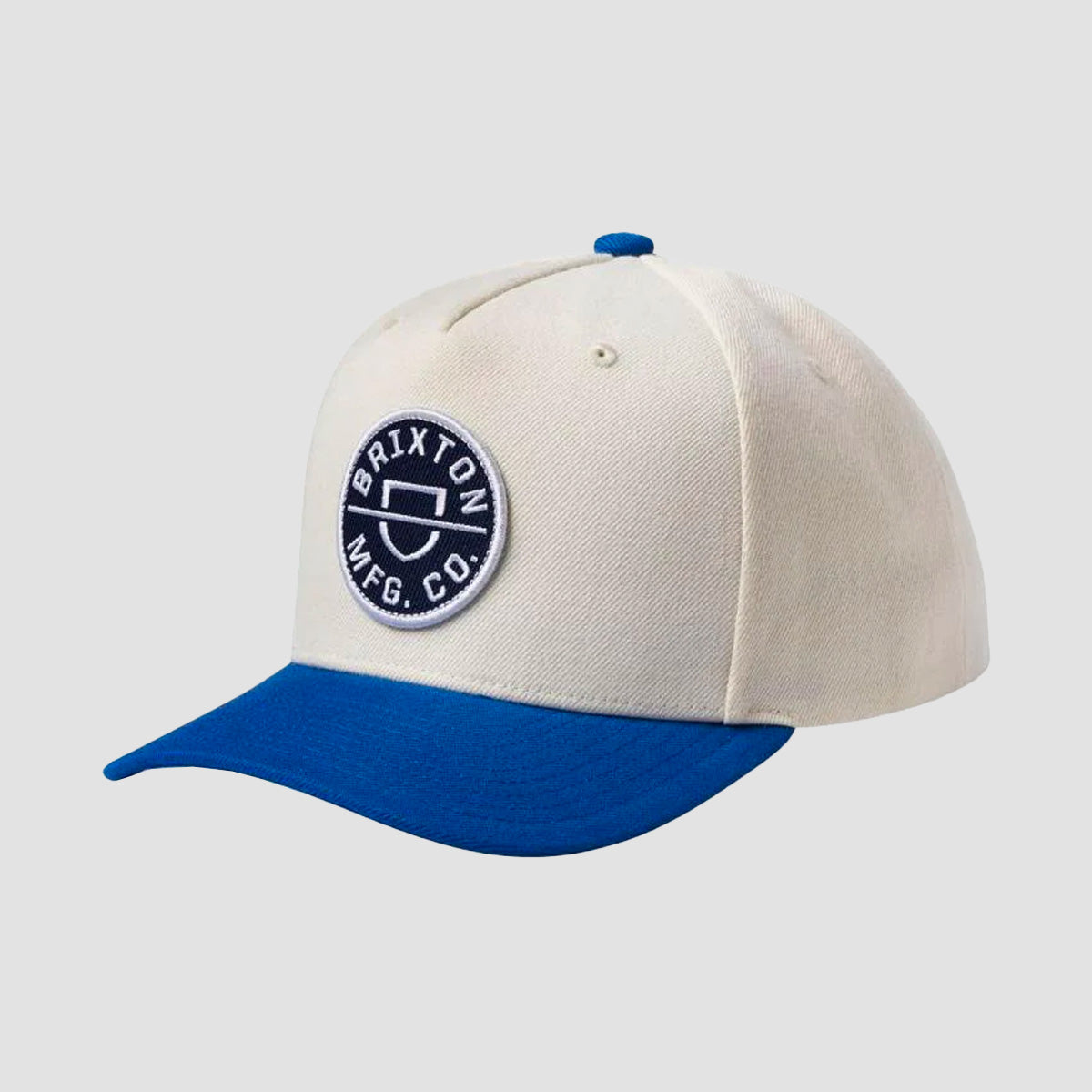 Brixton Crest C MP Snapback Cap Whitecap/Pacific Blue