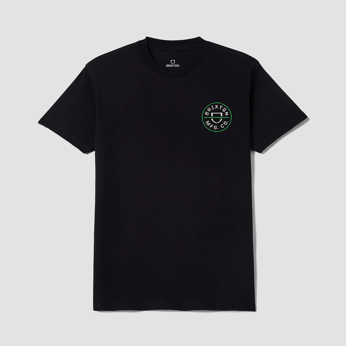 Brixton Crest II T-Shirt Black/Stone/Green