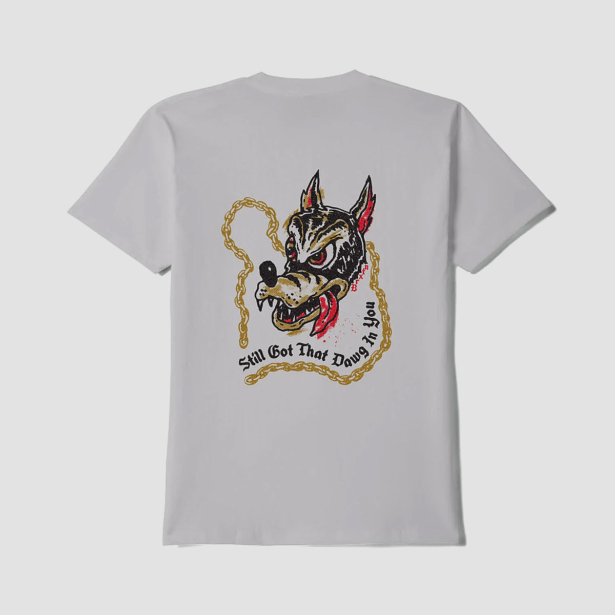 Brixton Dawg T-Shirt Pebble Stone Worn Wash