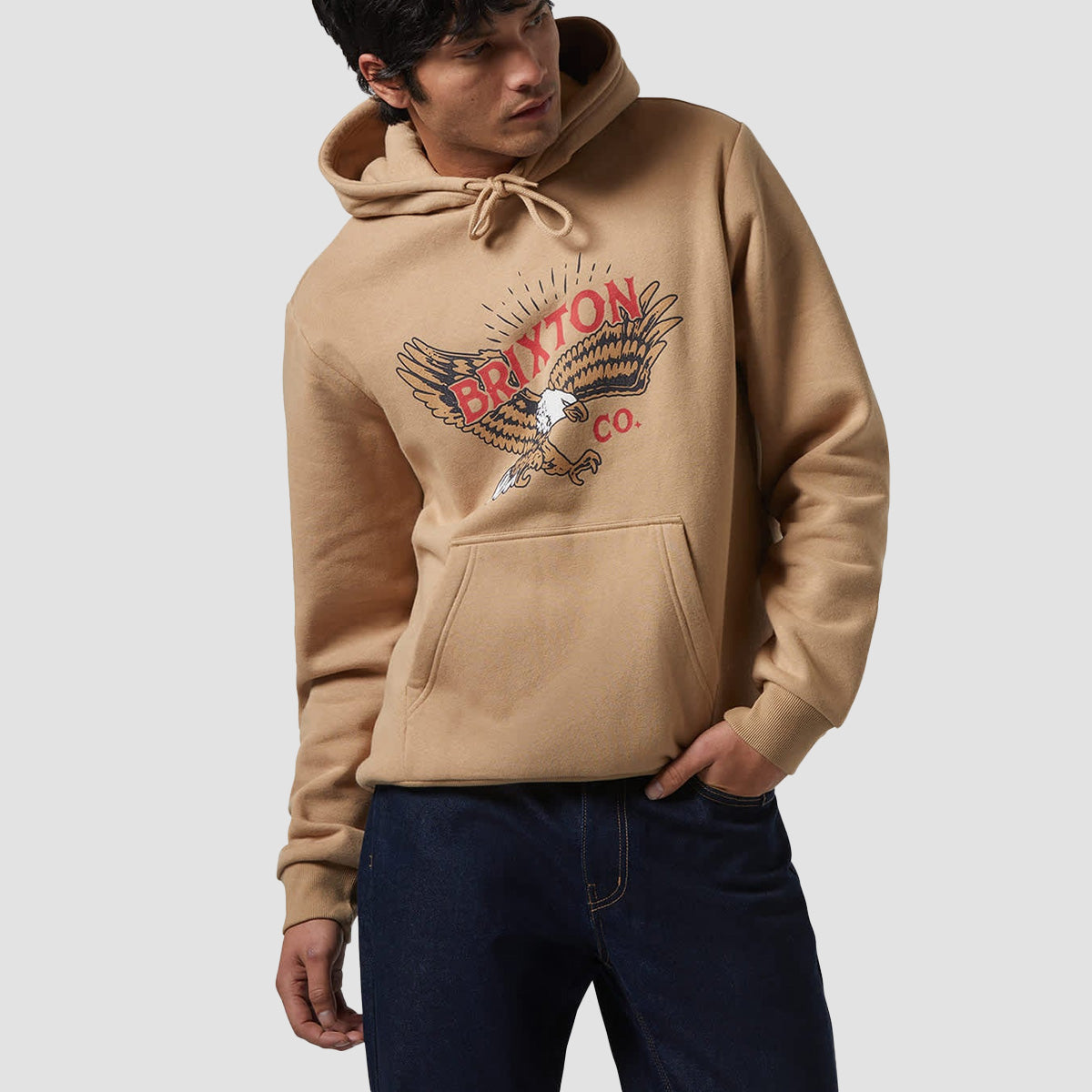 Brixton Keeler Hoodie Sand
