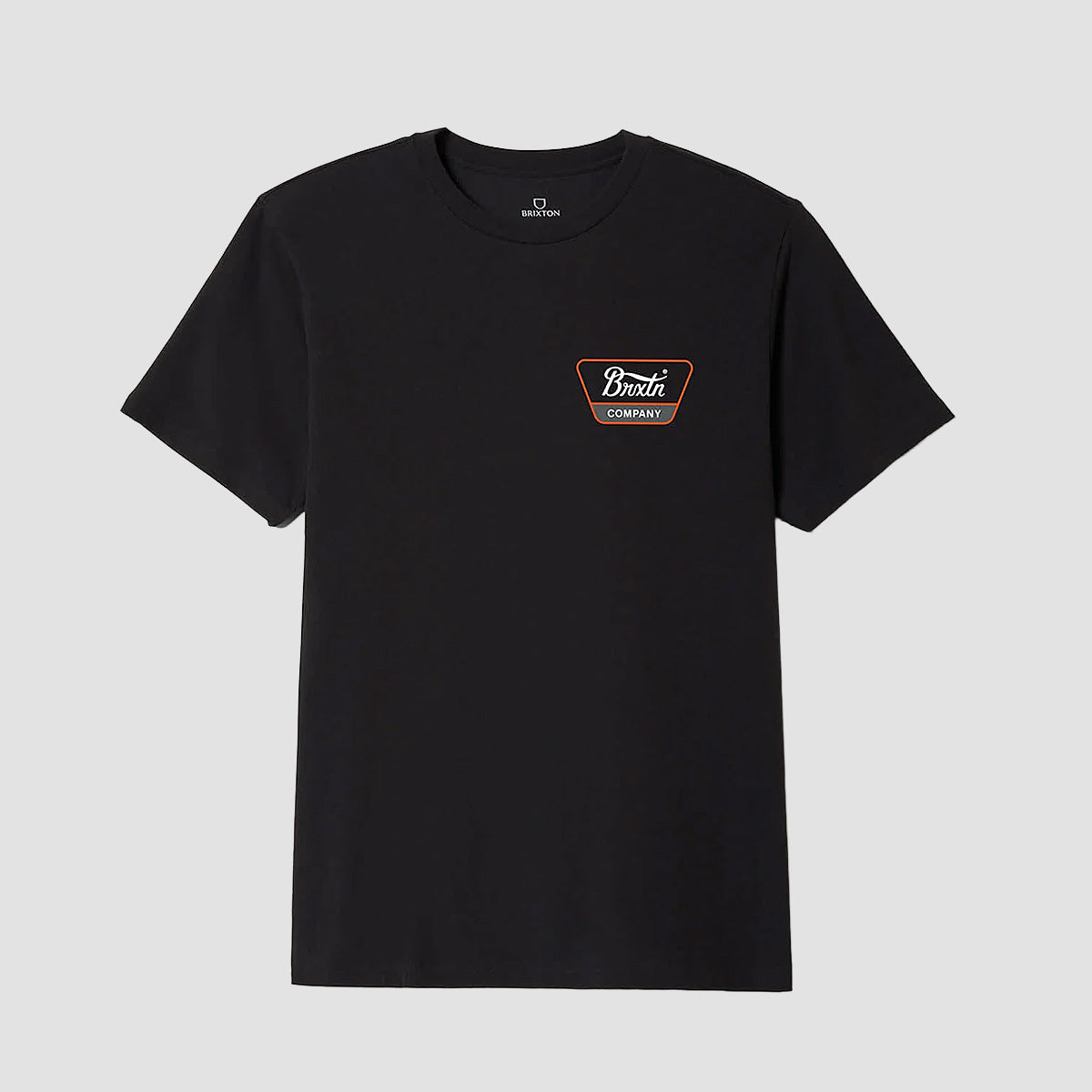 Brixton Linwood T-Shirt Black/White/Classic Orange