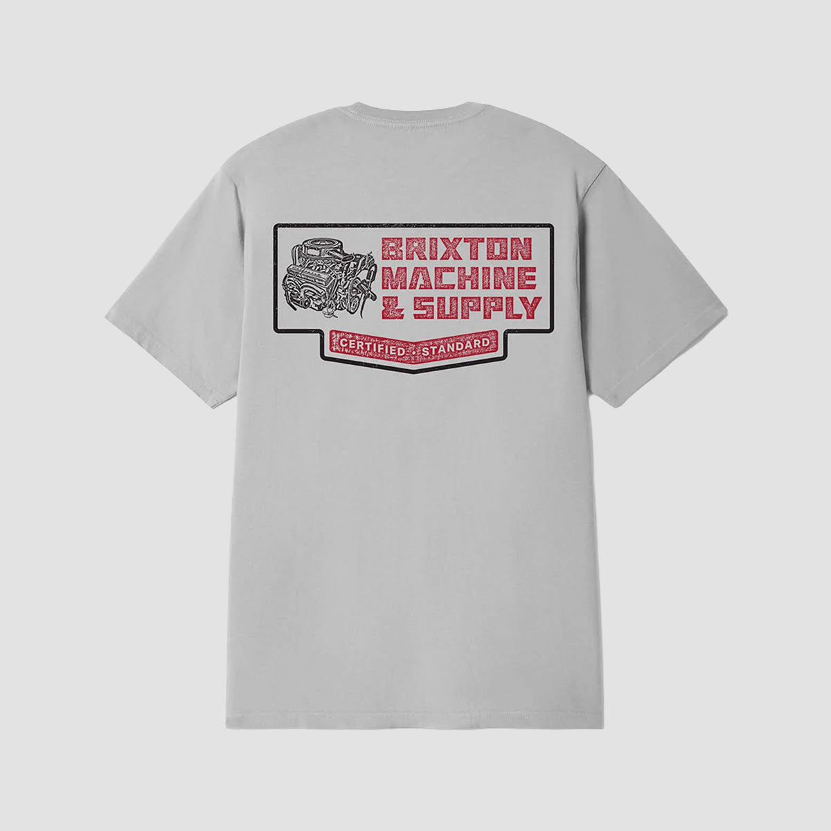 Brixton Machine T-Shirt Pebble Stone Worn Wash