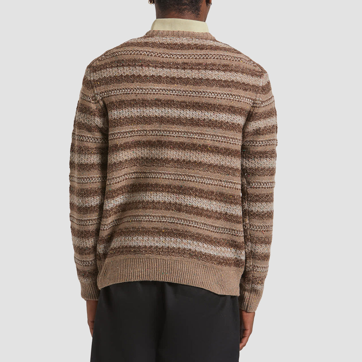 Brixton Midnight Crew Sweater Multi Neutral Stripe