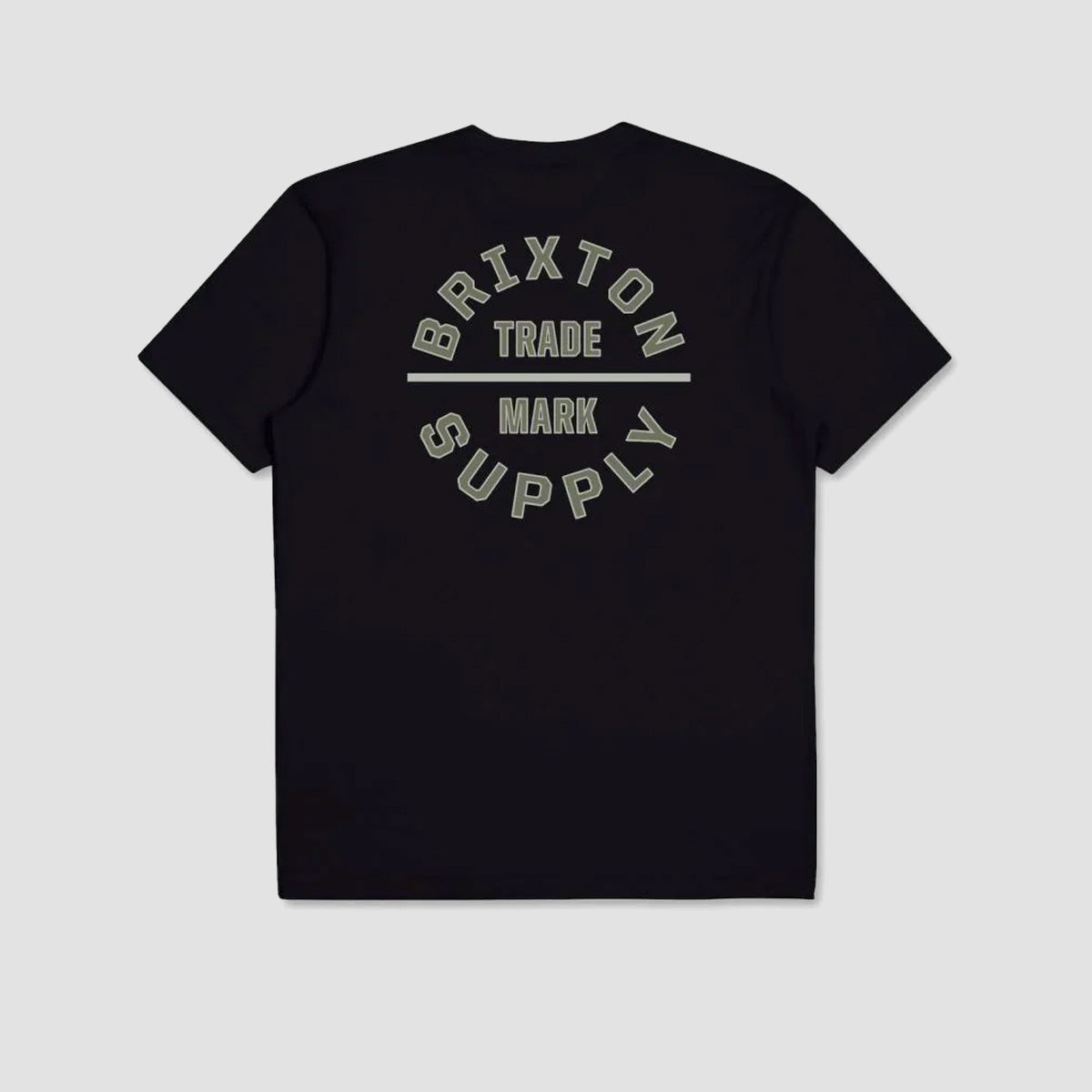 Brixton Oath V T-Shirt Black /Olive Surplus/White