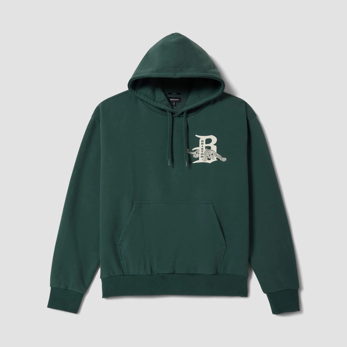 Brixton Predator Relaxed Pullover Hoodie Primal Green Worn Wash