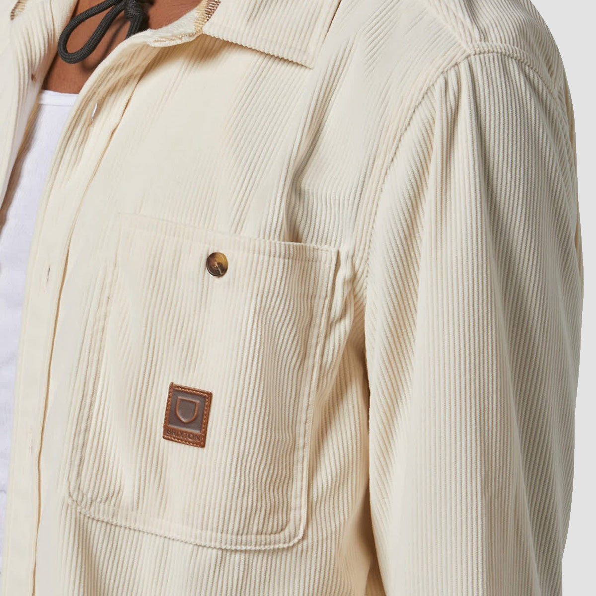 Brixton The Field Corduroy Overshirt Whitecap