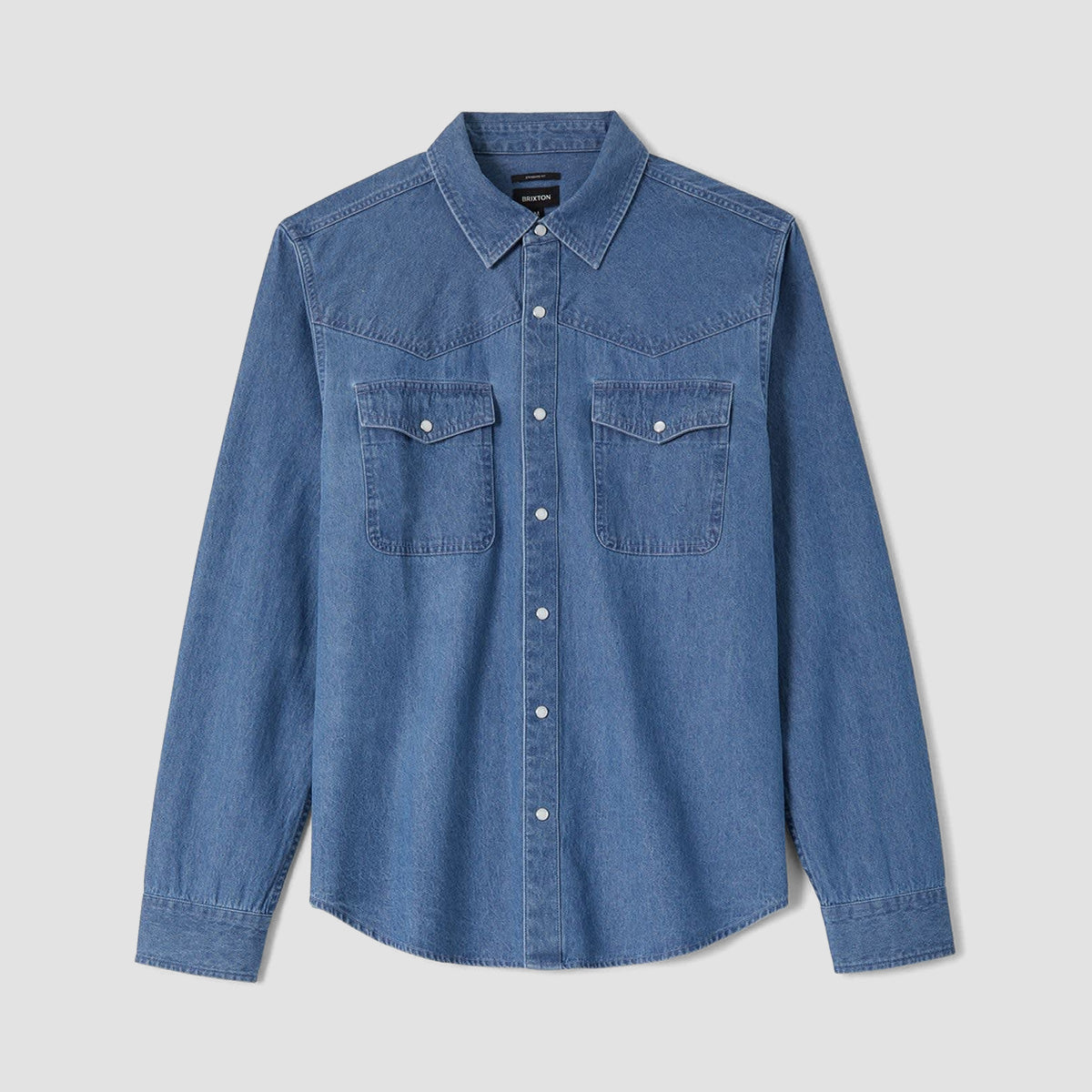 Brixton Waylon LW Overshirt Med Wash Chambrey