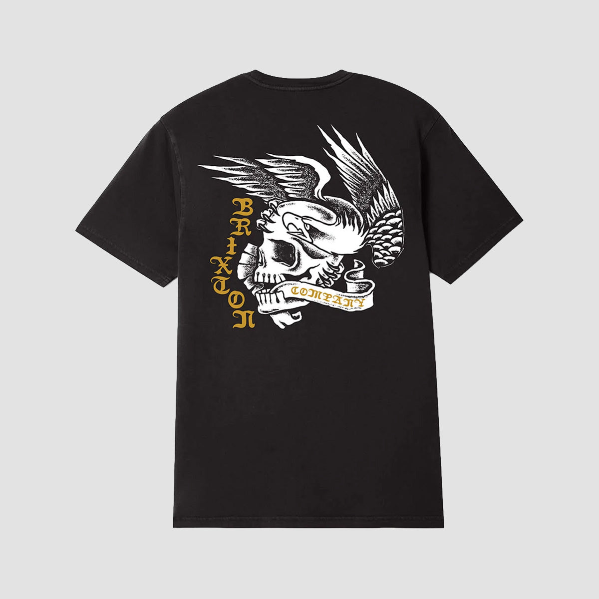 Brixton Wolcott T-Shirt Black Worn Wash