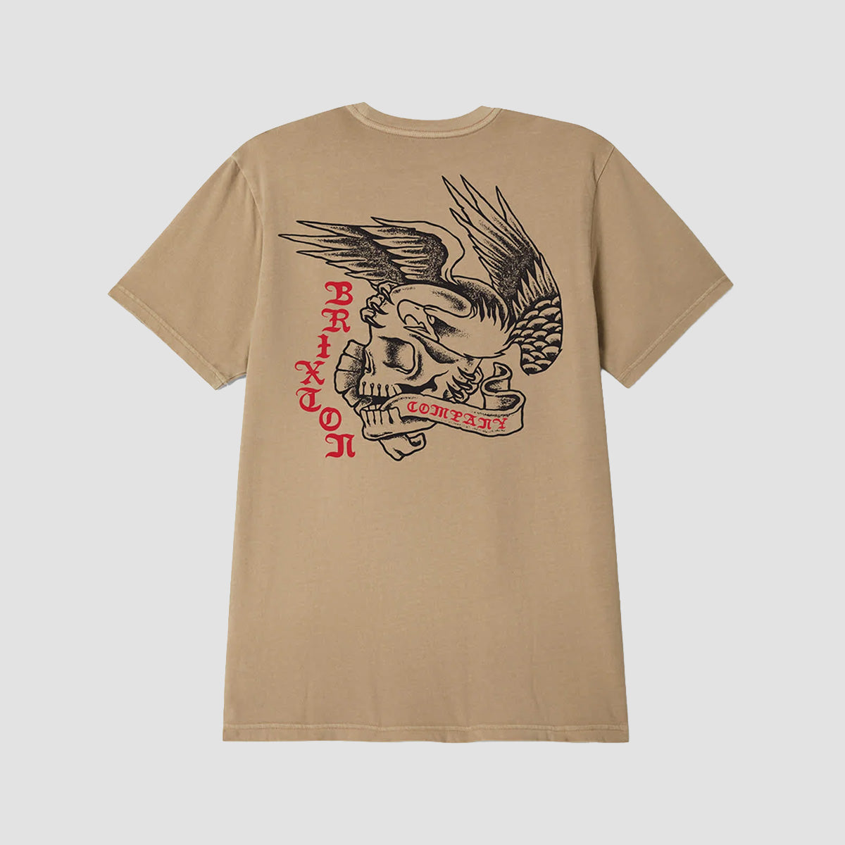 Brixton Wolcott T-Shirt Timeless Taupe Worn Wash